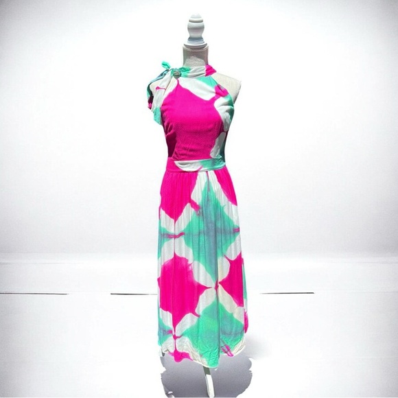 🌻Busayo Tie Dye Halter Dress | Size 0 | $415 Retail - Picture 3 of 12